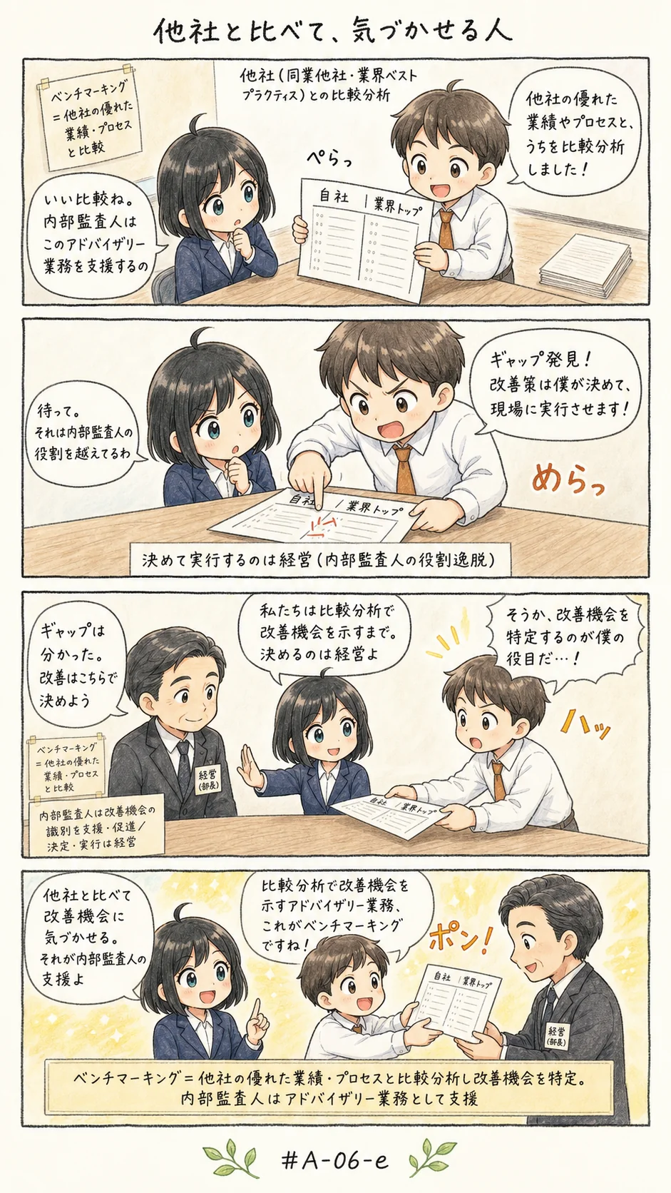4コマ漫画: ベンチマーキング
