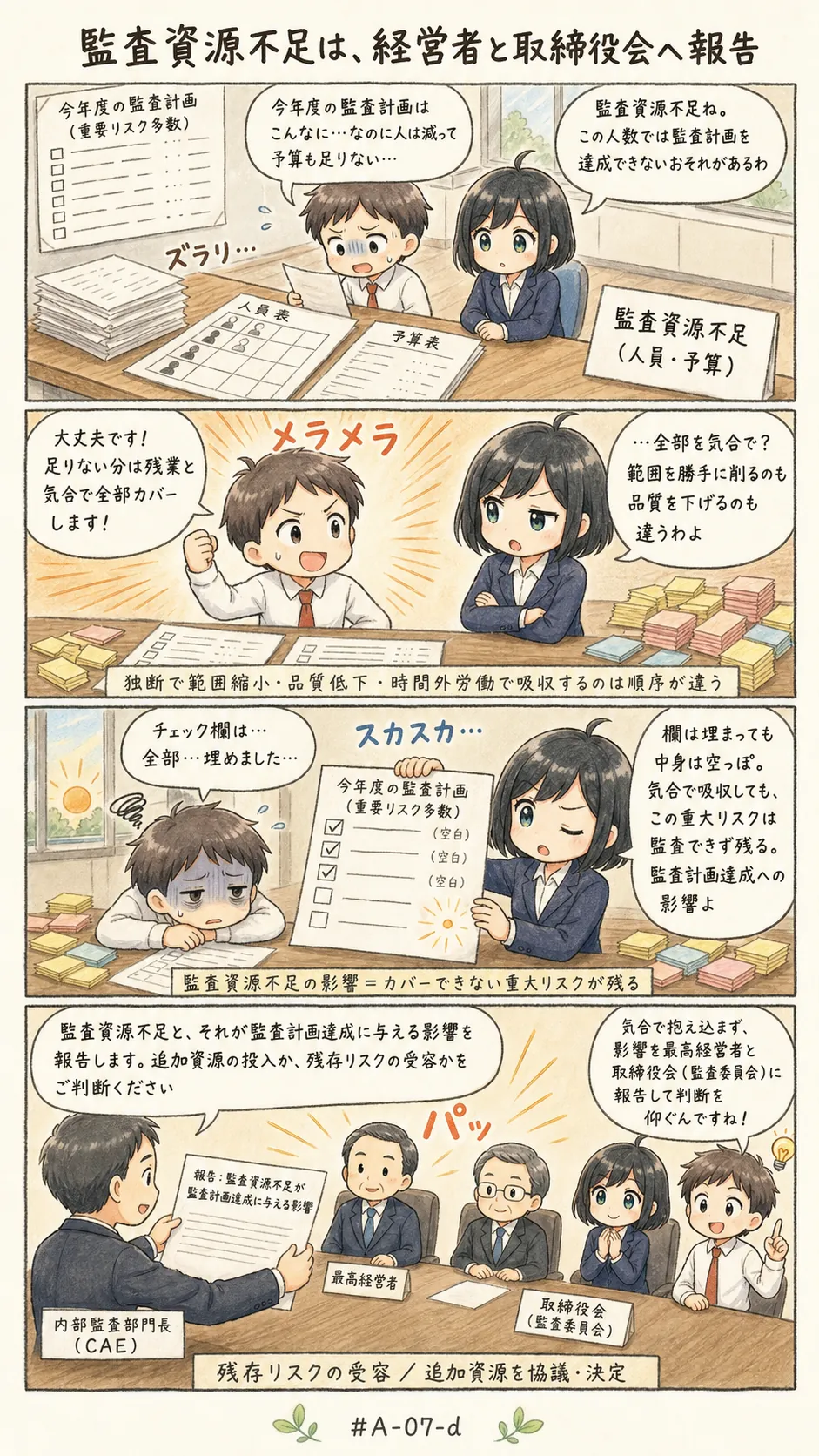 4コマ漫画: 予算の制約