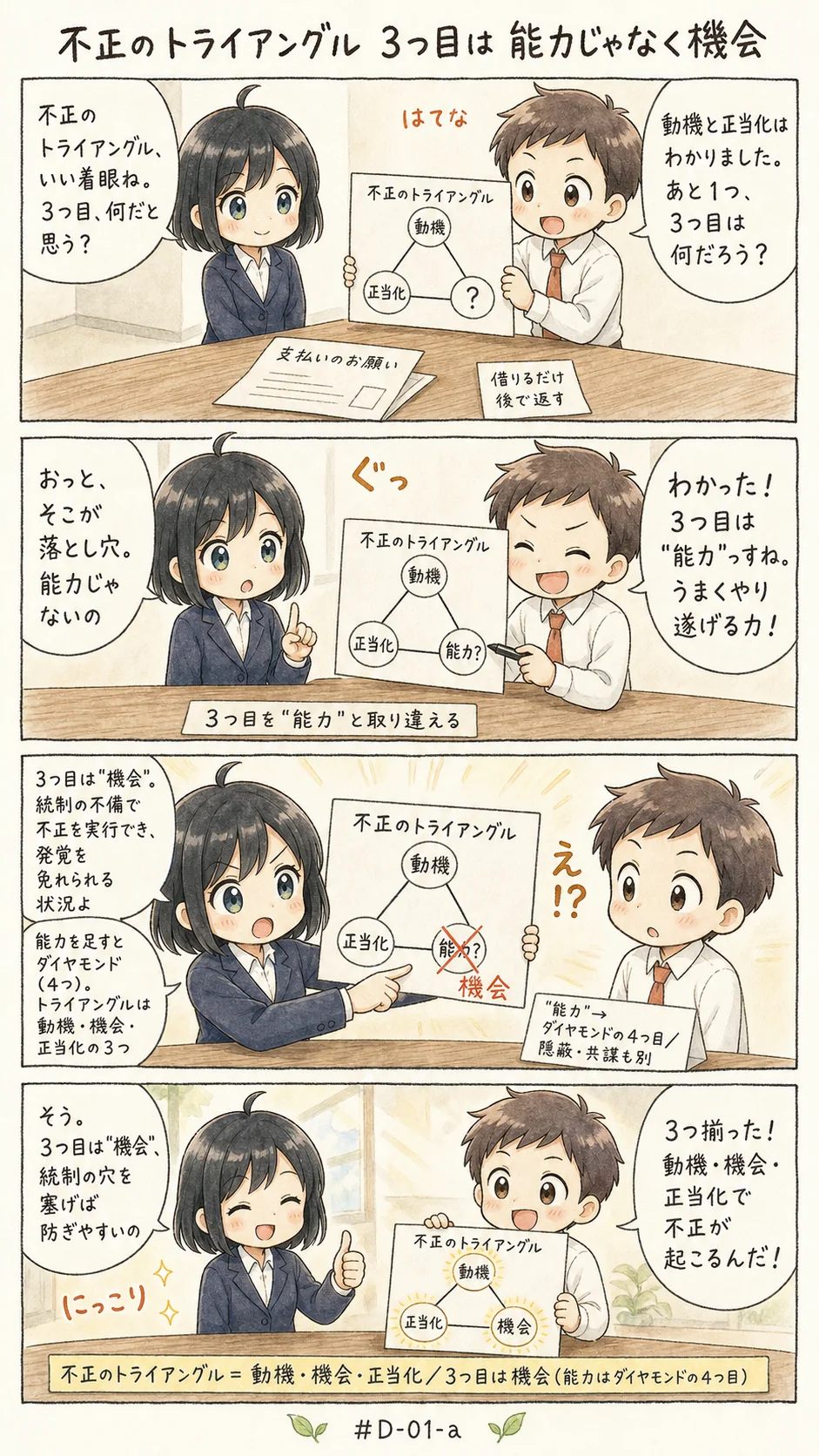 4コマ漫画: 不正のトライアングル
