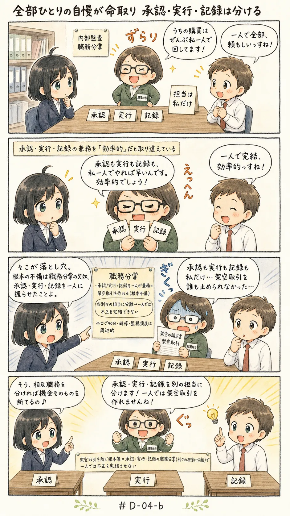 4コマ漫画: 職務分掌