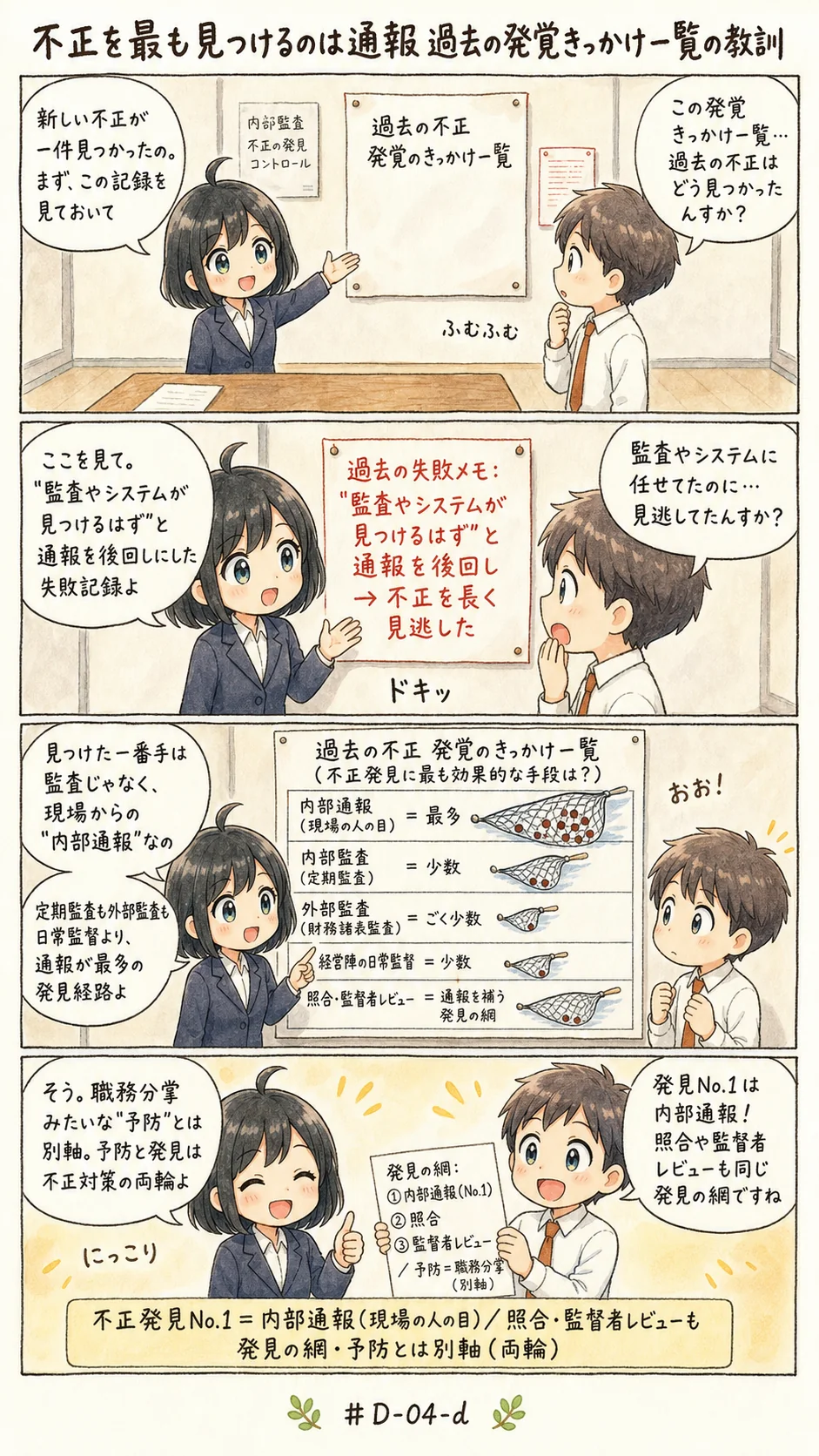 4コマ漫画: 発見のコントロール