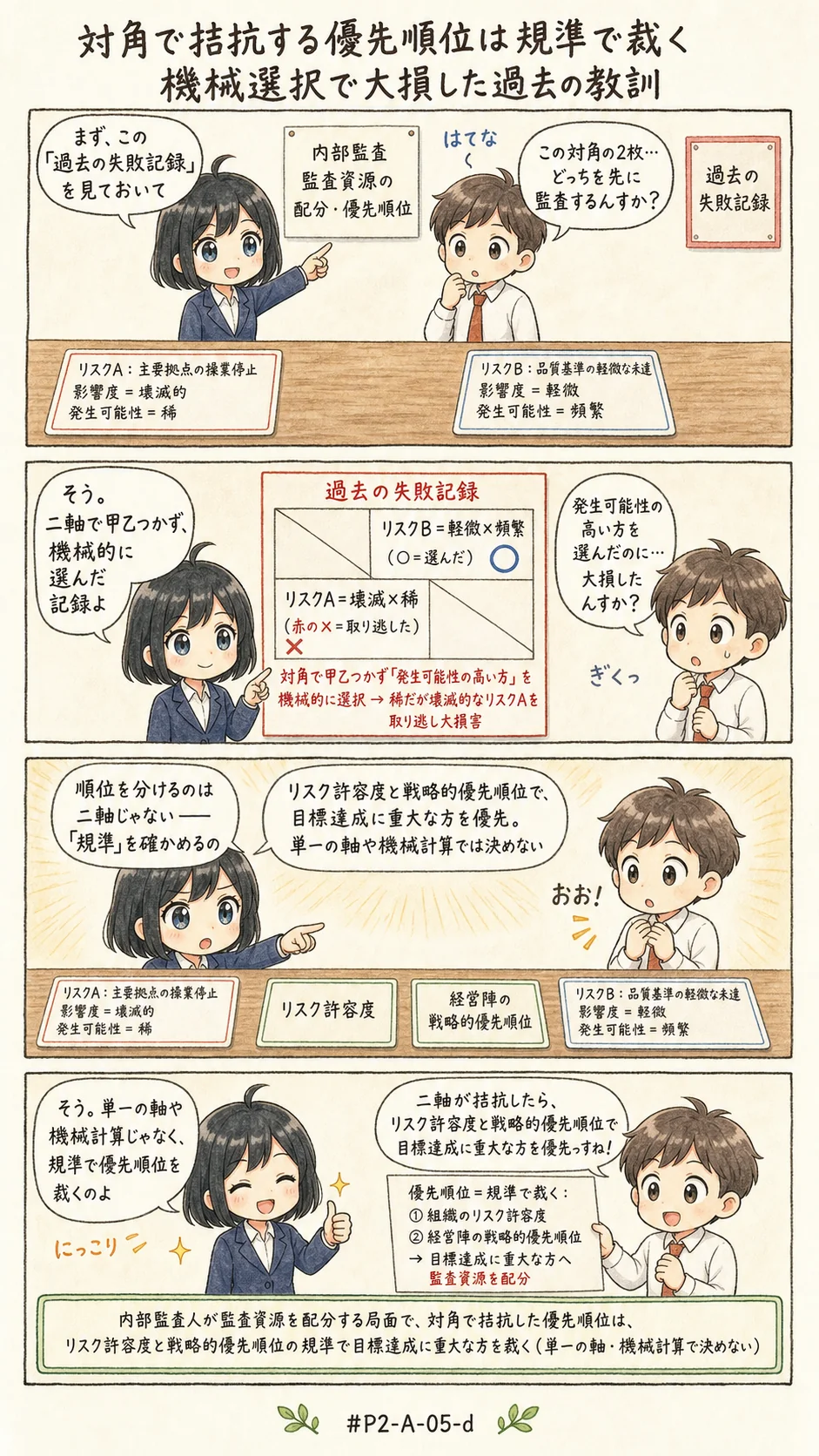 4コマ漫画: 優先順位の規準