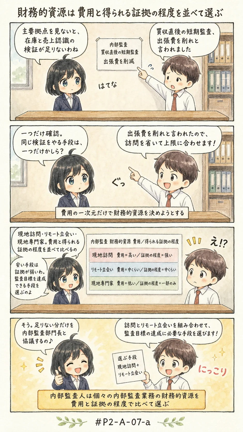 4コマ漫画: 財務的資源の見積り