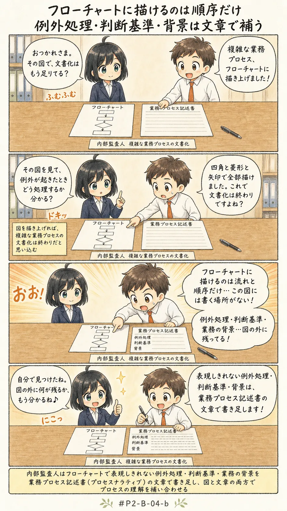 4コマ漫画: 図と文章の役割分担