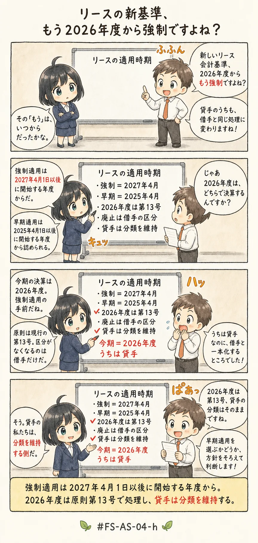 4コマ漫画: リース